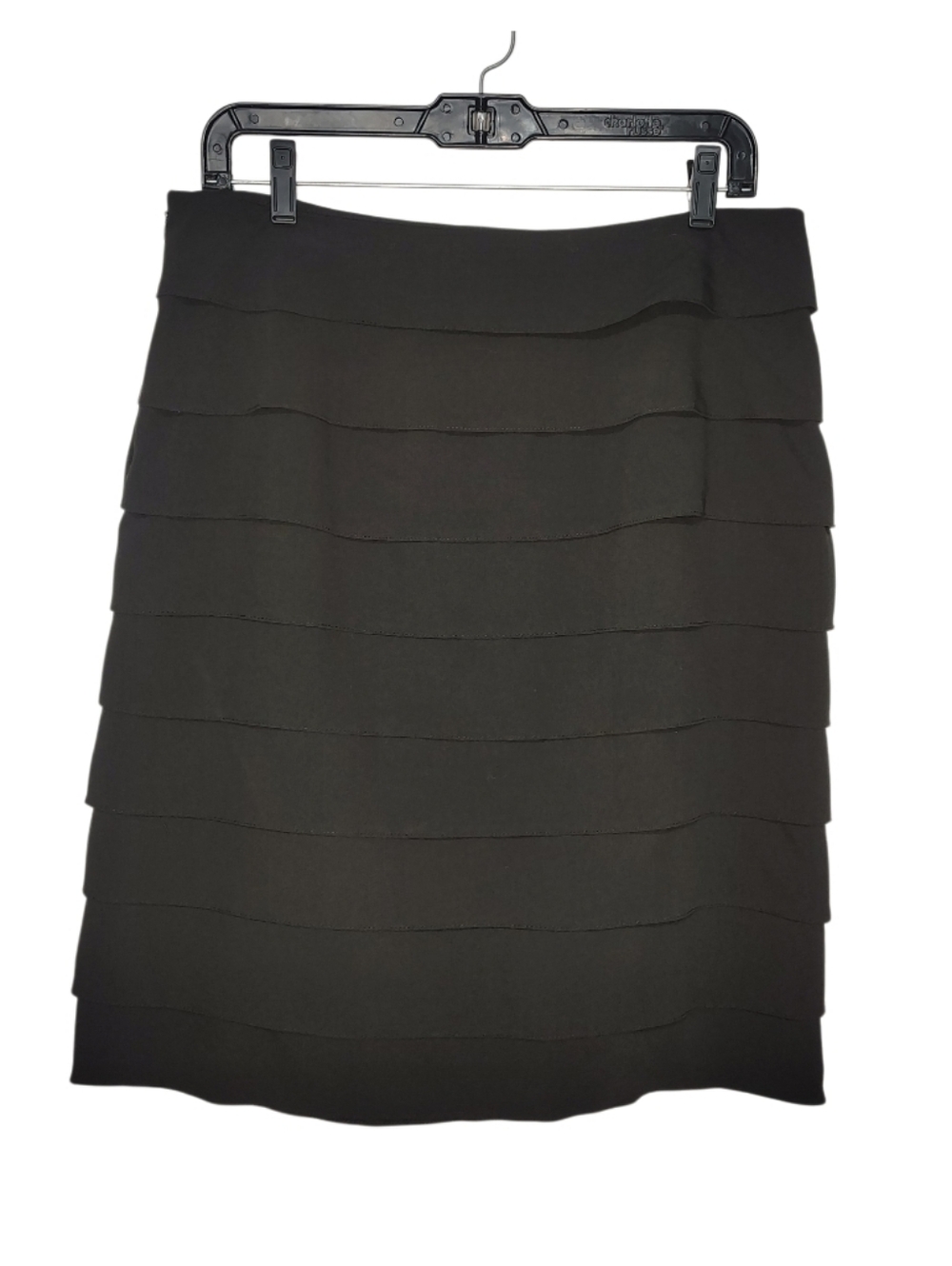 Larry Levine Black Tiered Ruffle Pencil Skirt - Size 10 - Picture 6 of 9